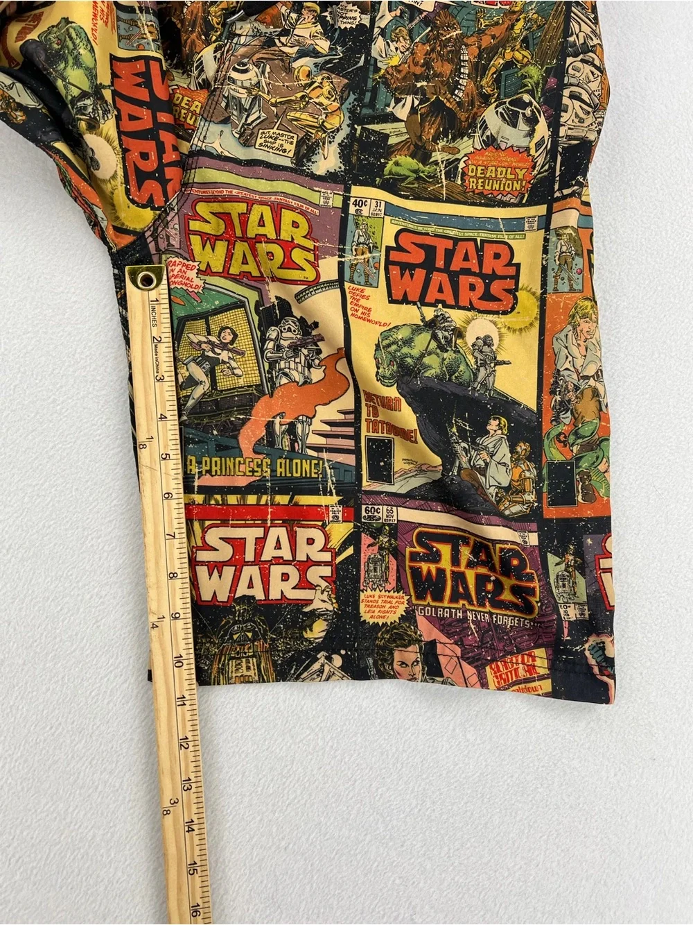 LucasFilm Star Wars Mens Retro Comic Strip All Over Print Board Shorts Size 2XL